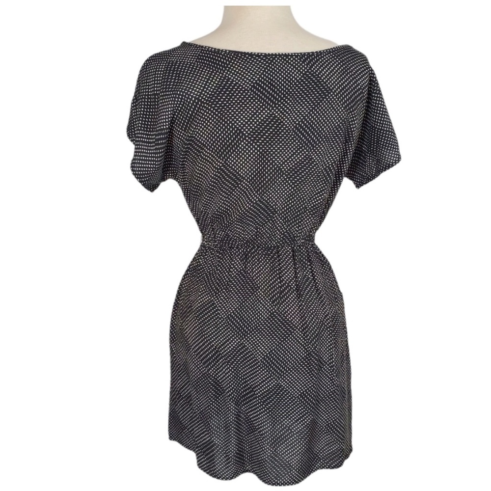 πΈ3/$25 Xhilaration Short Sleeve Black and White Polka Dot Mini Dress, Size M - Picture 4 of 13